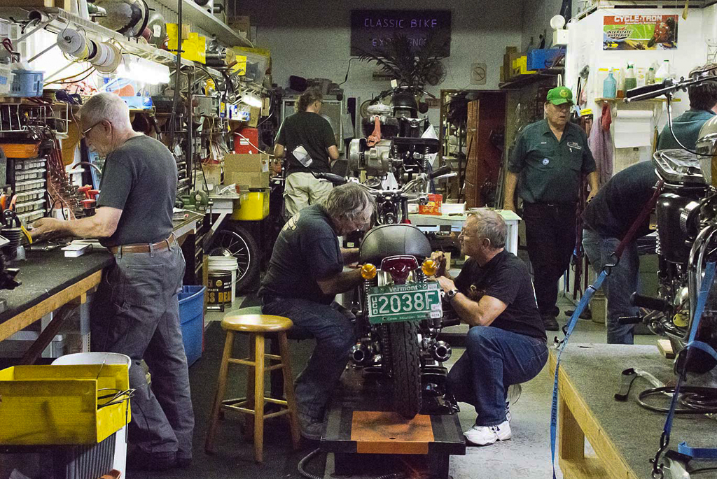 Classic Bike Experience Guild Motorcycle Restoration Triumph Norton Velocette in Vermont