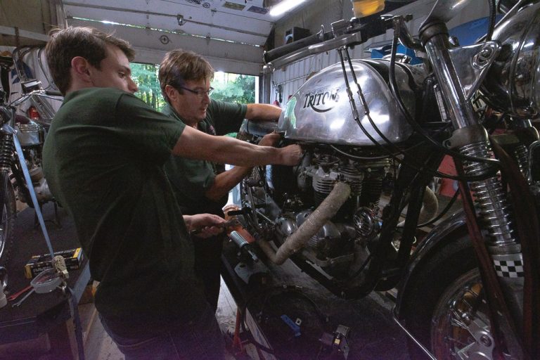 Triton Rebuild with KickMagic Starter at Classic Bike Experience, Essex, Vermont